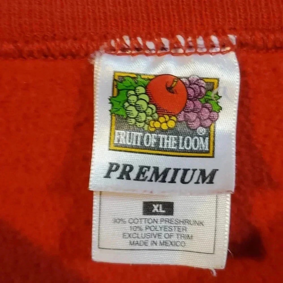 Vtg Hanes Comfort Blend Red Cat Tree Snowman Christmas Sweatshirt Size XL - Picture 7 of 11